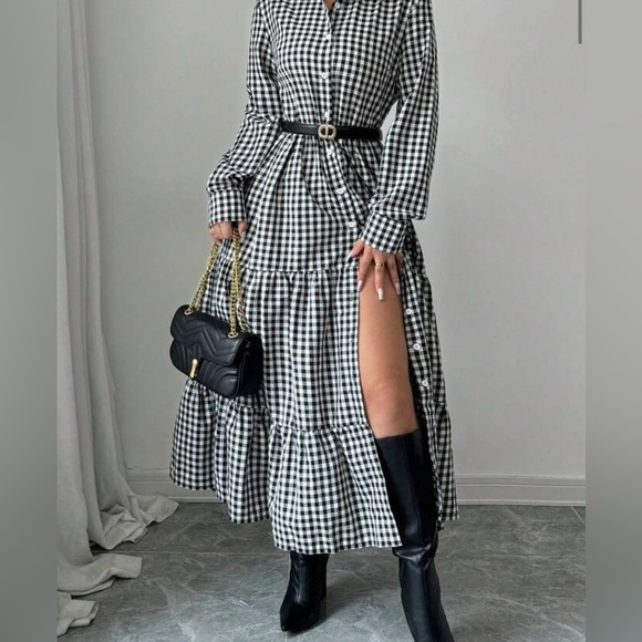 Dresses & Skirts - Black and White Gingham Dress